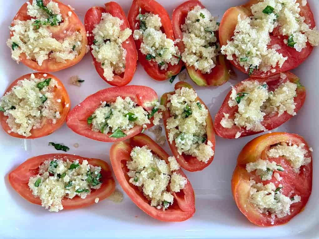 Stuffed tomatoes.