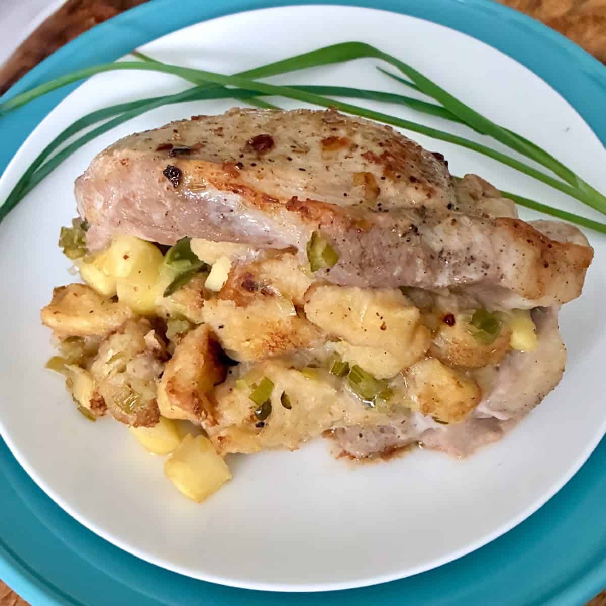 Stuffed pork chops baked.