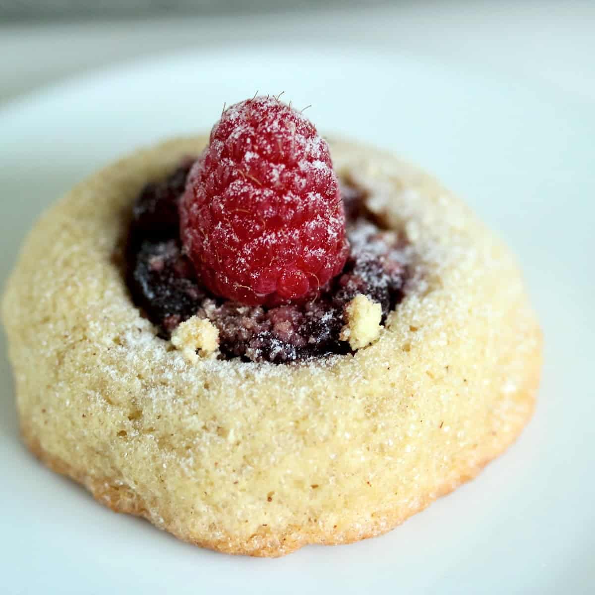 Raspberry crumb cookies.