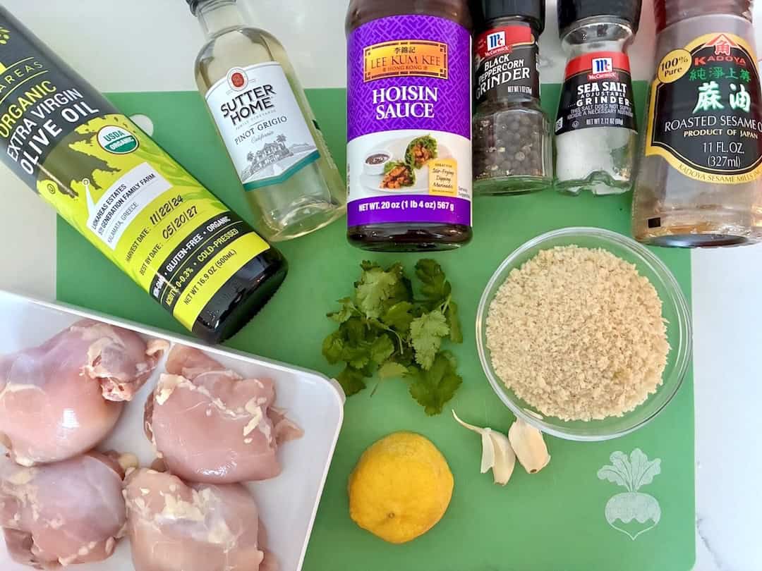 Crispy baked chicken ingredients.