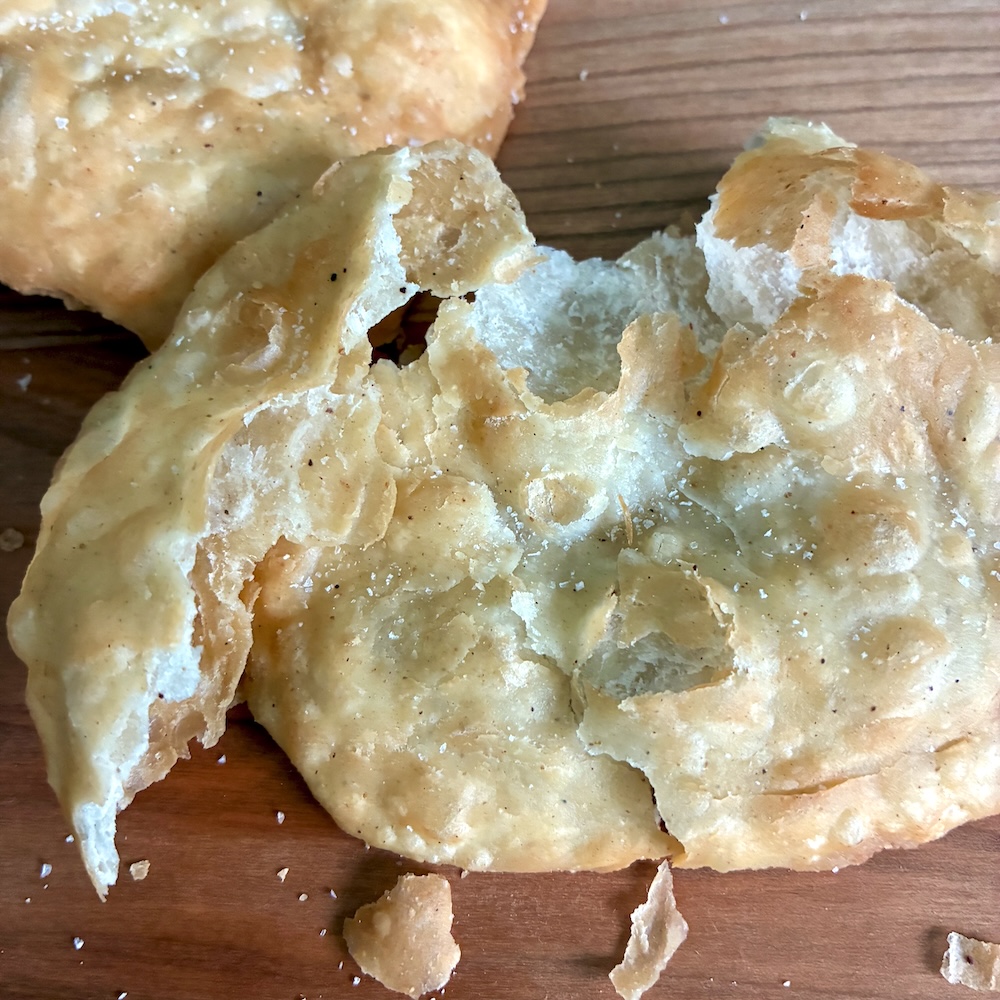 Crispy, flaky fry bread.